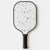 Winteralpine Skifahrer Skispass Pickleball Schläger (Vorderseite)