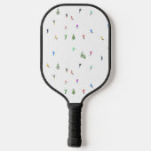 Winteralpine Skifahrer Skispass Pickleball Schläger (Rückseite)