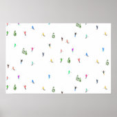 Winteralpine Skifahrer Skispass Poster (Vorne)