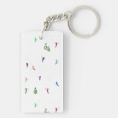 Winteralpine Skifahrer Skispass Schlüsselanhänger (Rückseite)