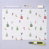 Winteralpine Skifahrer Skispass Seidenpapier (Handwerk)