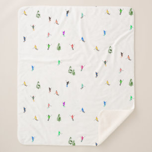 Winteralpine Skifahrer Skispass Sherpadecke