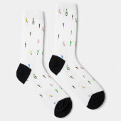 Winteralpine Skifahrer Skispass Socken (Rechts)