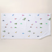 Winteralpine Skifahrer Skispass Strandtuch (Vorderseite)