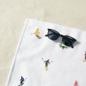 Winteralpine Skifahrer Skispass Strandtuch (Beispiel)