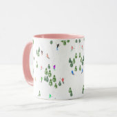 Winteralpine Skifahrer Skispass Tasse (Vorderseite Links)