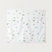 Winteralpine Skifahrer Skispass Wandteppich (Vorderseite (Horizontal))