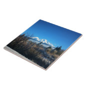 Winteransicht am Mount Shasta, CA Fliese (Seite)