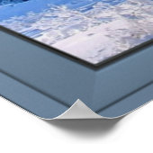 Winteransicht mit frischem Schnee - Fake-FensterIl Poster (Ecke)