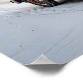 Winterantikes Pkw-Poster Poster (Ecke)