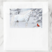 Winterappaloosa Rechteckiger Aufkleber (Tasche)