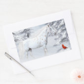 Winterappaloosa Rechteckiger Aufkleber (Umschlag)