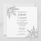 Winteraufenthalt Snowflakes Einladung (Vorderseite)