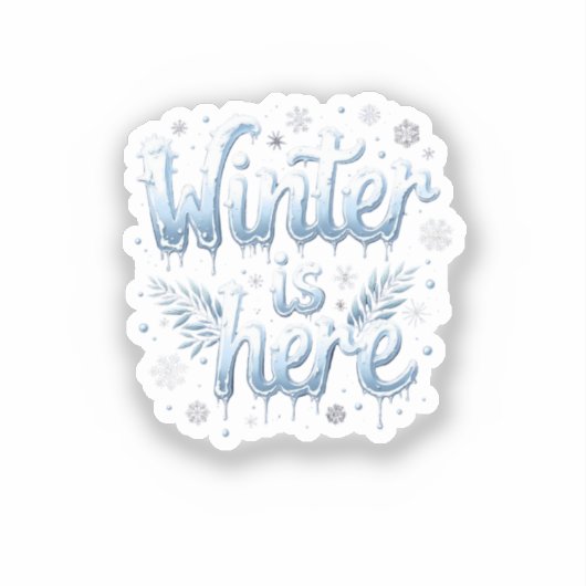 Winteraufkleber Aufkleber (Vorderseite)