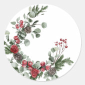 Winteraufkleber Runder Aufkleber (Vorderseite)