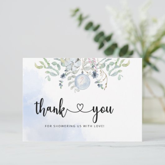 Winterbaby-Dusche Danke (Stehend Vorderseite)