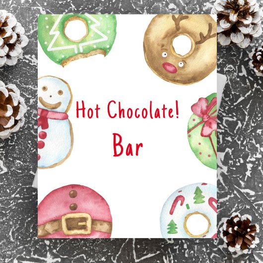 Winterbaby-Dusche Hot Schokolade Bar Poster