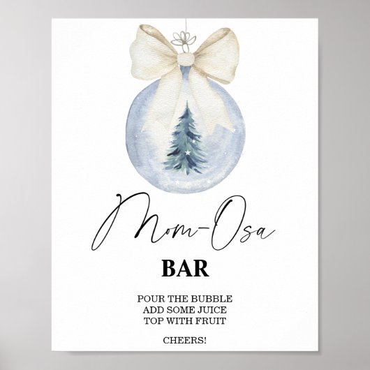 Winterbaby-Dusche \ Mama-osa-Bar-Poster Poster (Vorne)