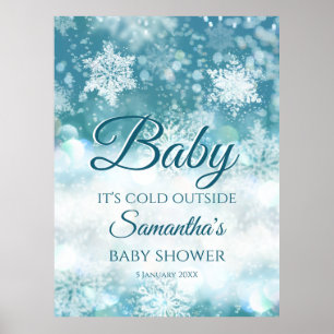 Winterbaby Es ist kalt draußen Babydusche Empfang Poster