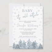 Winterbaby Es ist kalt draußen Dusche Einladung (Vorderseite)
