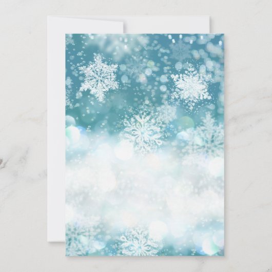 Winterbaby im Freien ist kalt. Einladung (Rückseite)