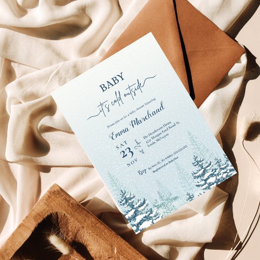 Winterbaby lädt das kalte Baby im Freien ein Einladung