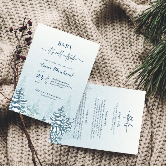 Winterbaby lädt das kalte Baby im Freien ein Einladung