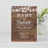 Winterbaby mit kalter Außendusche laden Sie ein Einladung (Stehend Vorderseite)