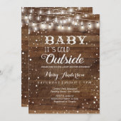 Winterbaby mit kalter Außendusche laden Sie ein Einladung (Vorne/Hinten)