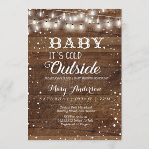 Winterbaby mit kalter Außendusche laden Sie ein Einladung