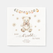 Winterbaby trägt seine Kälte draußen frühzeitig Serviette (Vorderseite)