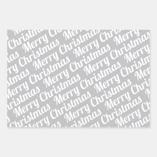 Winterbär, frohe Weihnachten und Schneeflocken Geschenkpapier Set (Vorderseite 2)