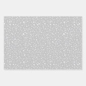 Winterbär, frohe Weihnachten und Schneeflocken Geschenkpapier Set (Vorderseite 3)