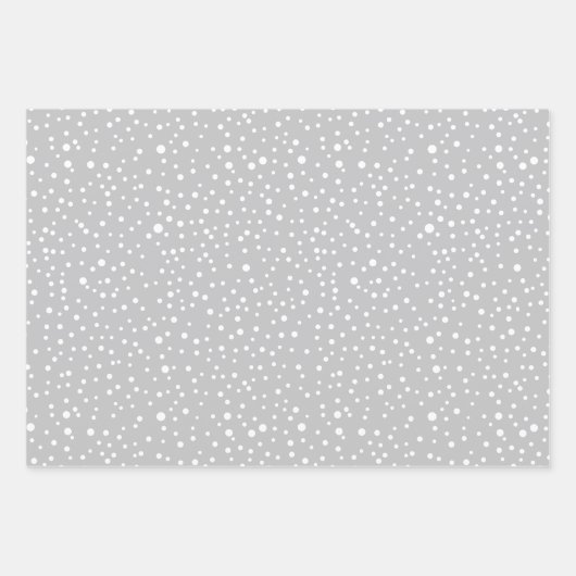 Winterbär, frohe Weihnachten und Schneeflocken Geschenkpapier Set (Vorderseite 3)