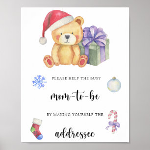 Winterbär - Helfen Sie dem geschäftigen Mama-zu-be Poster