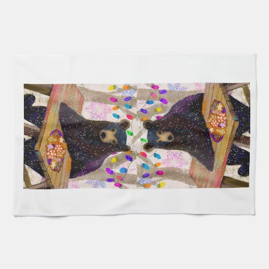 Winterbär Holiday Küche Handtuch (Horizontal)