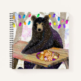 Winterbär mit Cookies Sketch Book Notizblock