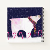 Winterbär mit Cookies Sketch Book Notizblock (Rückseite)