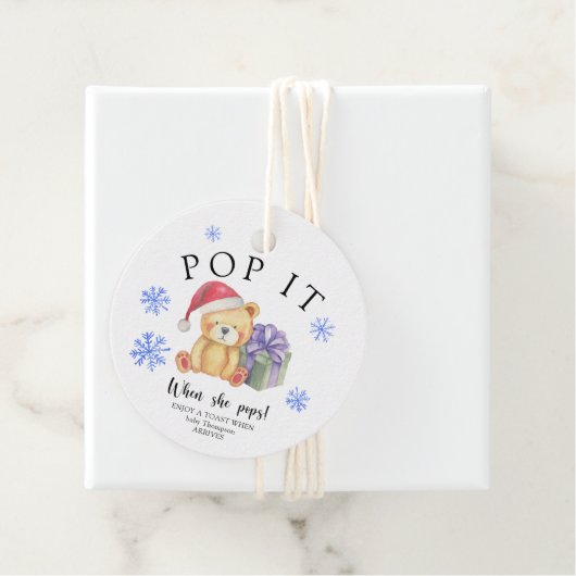 Winterbär mit Weihnachtsgeschenk - Pop! Geschenkanhänger (Beispiel)