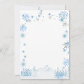 Winterbär Onederland 1. Geburtstag Einladung (Rückseite)