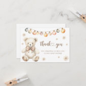 Winterbär seine Kälte draußen danke Karte (Vorderseite/Rückseite Beispiel)