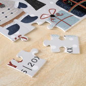 Winterbär und Bäume Glückliche Feiertage Weihnacht Puzzle (Seite)