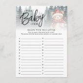 Winterbär was Baby Item Baby Shooting Game Begleitkarte (Vorderseite)