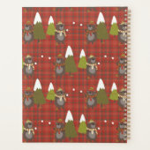 Winterbär Weißer Weihnachtsbüffel Kariert Planer (Rückseite)