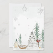 Winterbärchen mit kalter Außendusche Einladung (Rückseite)