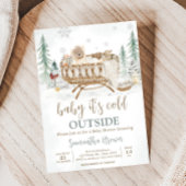 Winterbärchen mit kalter Außendusche Einladung