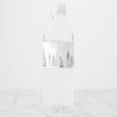 Winterbärchen mit kalter Außendusche Wasserflaschenetikett (Rückseite)