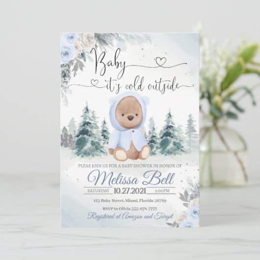 Winterbärenjunge - kalte Einladung im Freien (Stehend Vorderseite)