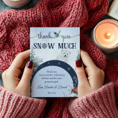 Winterbärenschnee Vielen Dank Baby Dusche Dankeskarte