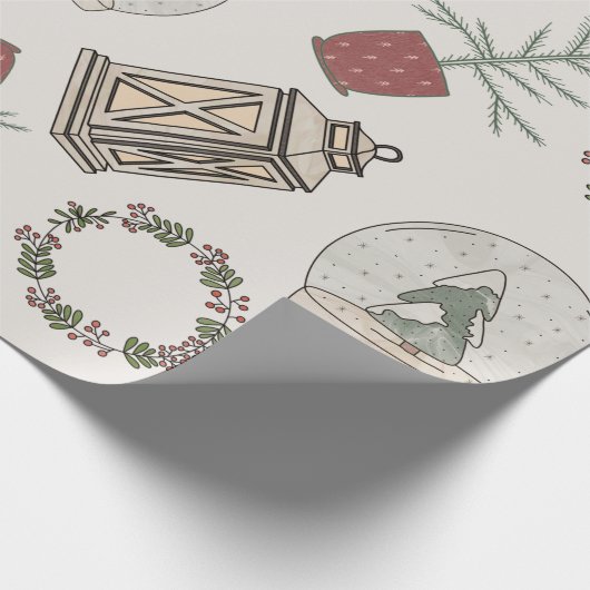 Winterbauernhof Geschenkpapier (Ecke)